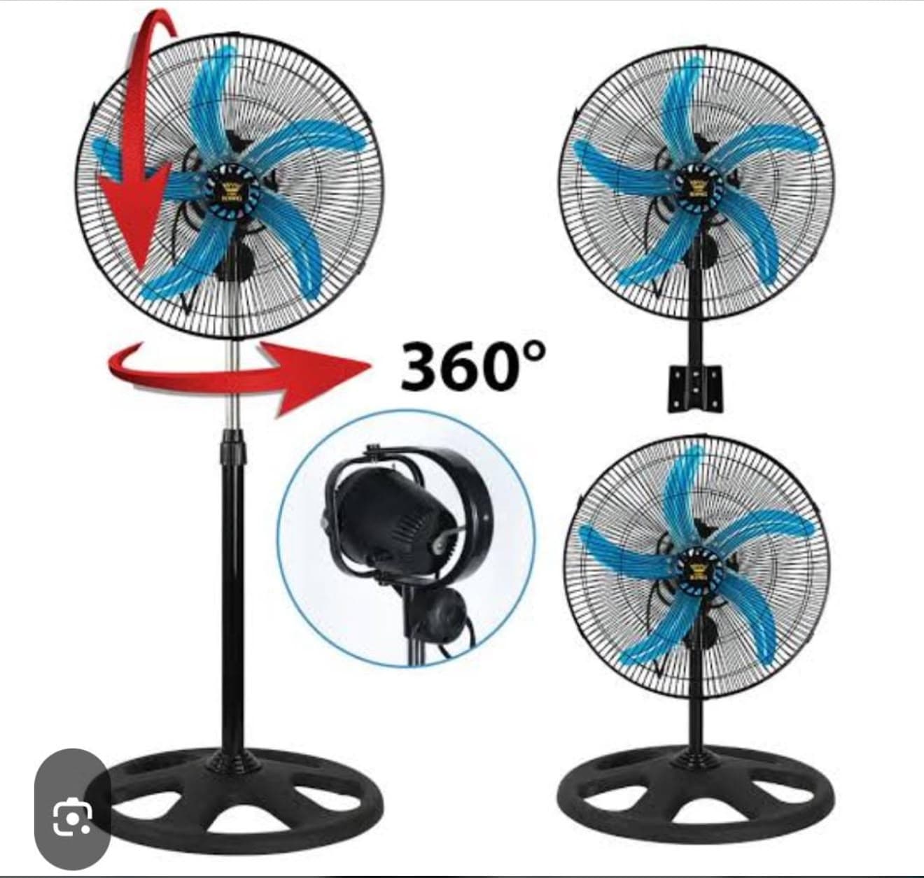 VENTILADOR 3 en 1,(5 ASPAS 360)